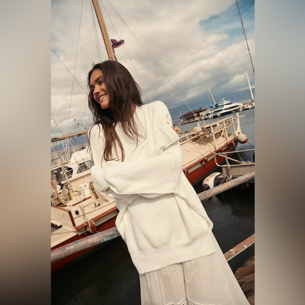 Free People Easy Street Tunic Ivory NWT Size M‎ - Picture 4 of 5